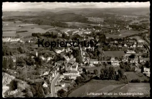 ÄLTERE POSTKARTE WIEHL IM OBERBERGISCHEN LAND RÜCKSEITIG AUFDRUCK HUGO MÜLLER BAHNHOFSGASTSTÄTTE Ansichtskarte postcard