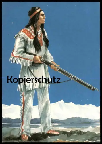 ÄLTERE KÜNSTLER POSTKARTE KARL MAY WINNETOU Indianer indian indien Ansichtskarte AK postcard cpa