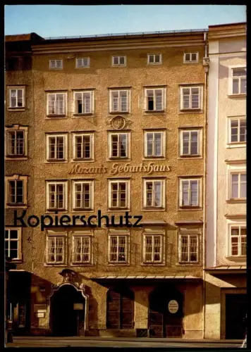 POSTKARTE SALZBURG MOZARTS GEBURTSHAUS HAUS Mozart Komponist composer compositeur poet musician Austria postcard cpa AK