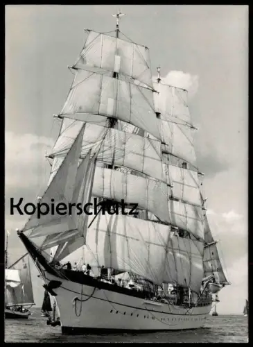 ALTE FOTO KARTE GORCH FOCK SEGELSCHULSCHIFF STEMPEL WINDJAMMER-PARADE KIEL 1980 KIELER WOCHE Segelschiff ship