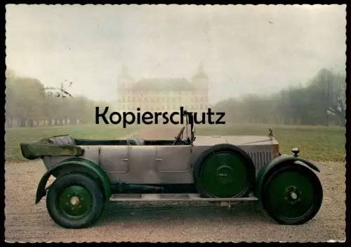 ÄLTERE POSTKARTE SKOKLOSTER VAUXHALL14/40 ALUMINIUM TOUVER 1922 OPEL Oldtimer Auto voiture old car Habo Schweden Sverige