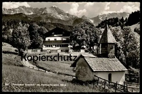 ÄLTERE POSTKARTE FORSTHAUS GRASECK OB PARTNACHKLAMM bei Garmisch-Partenkirchen cpa postcard AK Ansichtskarte