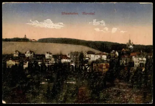 ALTE POSTKARTE WIESBADEN NEROTAL PANORAMA AK Ansichtskarte cpa postcard