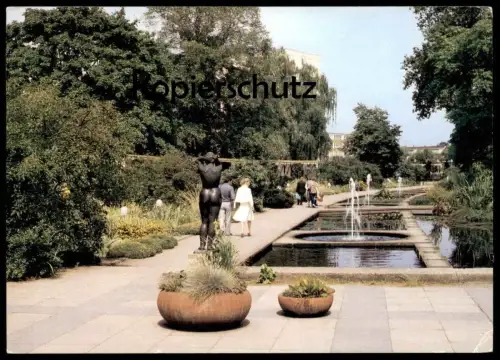 ÄLTERE POSTKARTE POTSDAM FREUNDSCHAFTSINSEL BRUNNEN SKULPTUR STATUE monument VEB AK Ansichtskarte postcard cpa