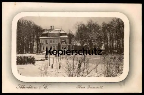 ALTE POSTKARTE IBBENBÜREN WINTER VILLA HAUS GRONEWALD Hiver Snow Neige Schnee AK Ansichtskarte postcard cpa Ibbenbueren