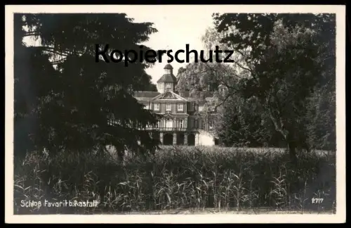 ALTE POSTKARTE SCHLOSS FAVORIT BEI RASTATT SCHILF TANNE Favorite castle chateau AK Ansichtskarte postcard cpa