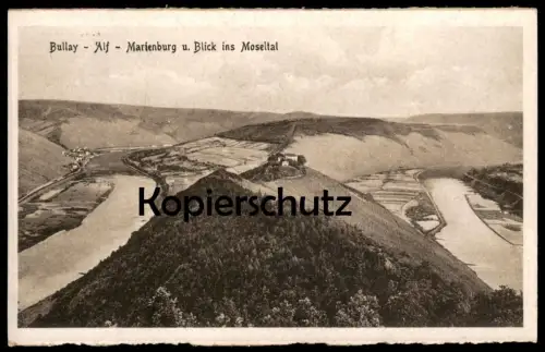 ALTE POSTKARTE BULLAY-ALF MARIENBURG & BLICK INS MOSELTAL Mosel moselle AK Ansichtskarte cpa postcard