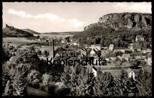 ÄLTERE POSTKARTE GEROLSTEIN EIFEL MUNTERLEY UND AUBERG PANORAMA Gesamtansicht Ansichtskarte AK postcard cpa