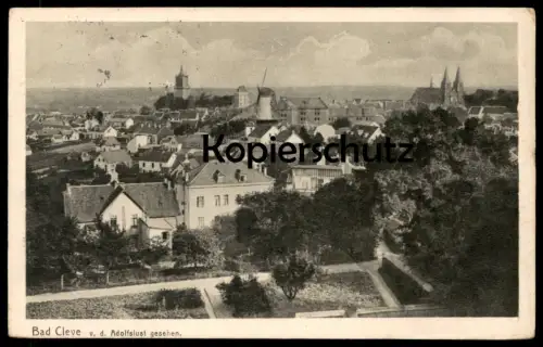 ALTE POSTKARTE BAD CLEVE VON DER ADOLFSLUST GESEHEN Kleve Windmühle Molen Mühle Windmill moulin Windmolen