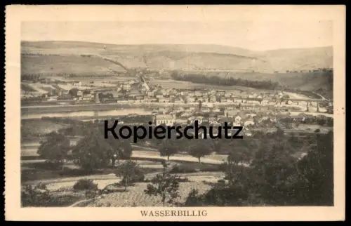 ALTE POSTKARTE WASSERBILLIG GESAMTANSICHT 1926 HOTEL J.-P. HASTERT Waasserbëlleg Luxemburg Luxembourg cpa postcard