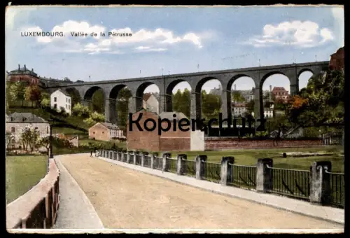 ALTE POSTKARTE LUXEMBOURG VALLÉE DE LA PETRUSSE Petrusweg Luxemburg AK cpa postcard Ansichtskarte
