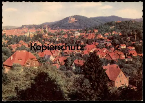 ÄLTERE POSTKARTE WERNIGERODE BLICK VON DER SENNHÜTTE FEUDAL-MUSEUM SCHLOSS WERNIGERODE AK Ansichtskarte cpa postcard
