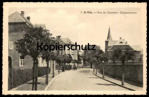 ALTE POSTKARTE ST. VITH Rue du Couvent Klosterstrasse St-Vith AK Ansichtskarte cpa postcard
