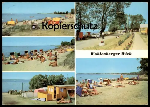 ÄLTERE POSTKARTE WOHLENBERGER WIEK GRAMKOW STRAND BEI WOHLENBERG KLÜTZ WISMAR beach plage cpa postcard AK Ansichtskarte