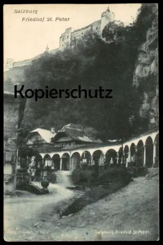 ALTE POSTKARTE SALZBURG FRIEDHOF ST. PETER Cimetière Cementerio Cemetery Churchyard Austria Pleines Zeepfabriek postcard