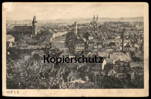 ALTE POSTKARTE HOF IN BAYERN TOTALANSICHT PANORAMA Total Ansichtskarte AK cpa postcard