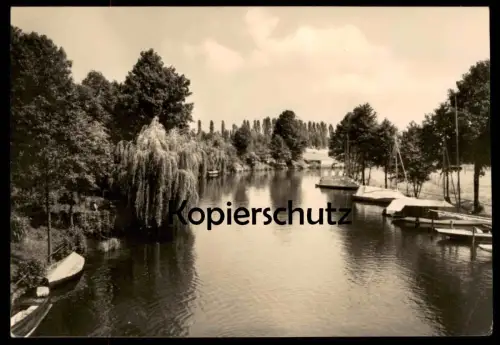 ÄLTERE POSTKARTE WENDISCH-RIETZ DURCHFAHRT ZUM SCHARMÜTZELSEE cpa postcard AK Ansichtskarte