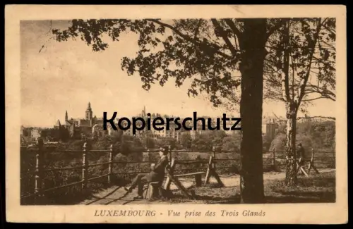 ALTE POSTKARTE LUXEMBOURG VUE PRISE DES TROIS GLANDS 1932 Luxemburg Ansichtskarte cpa postcard AK