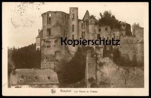 ALTE POSTKARTE BEAUFORT LES RUINES DU CHATEAU Luxemburg Luxembourg cpa postcard Ansichtskarte AK