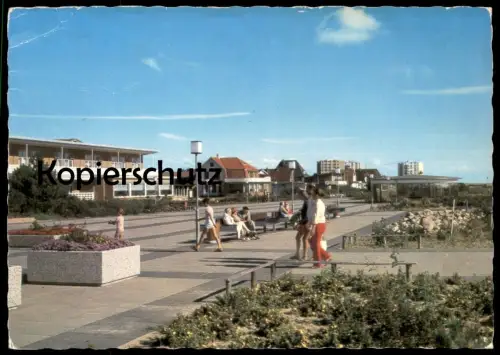 ÄLTERE POSTKARTE ST. PETER-ORDING AN DER PROMENADE BÄNKE NORDSEE cpa postcard AK Ansichtskarte