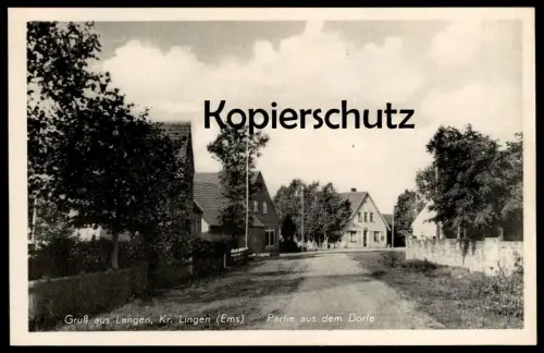 ALTE POSTKARTE GRUSS AUS LANGEN KREIS LINGEN EMS PARTIE AUS DEM DORFE LENGERICH cpa postcard AK Ansichtskarte