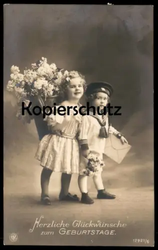 ALTE POSTKARTE ZWEI MÄDCHEN MIT BRIEF HERZLICHE GLÜCKWÜNSCHE enfants lettre children Child Kind Kinder girl cpa postcard