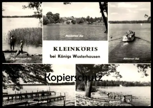 ÄLTERE POSTKARTE KLEINKÖRIS BEI KÖNIGS WUSTERHAUSEN HÖLZERNER SEE KLEIN KÖRISER SEE BOOTSSTEG GROSS KÖRIS postcard cpa