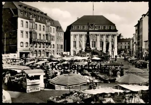 ÄLTERE POSTKARTE BONN MARKTPLATZ KAFFEE WITWE FUCHS STERNHOTEL market marché Gemüsestand légumes cpa postcard