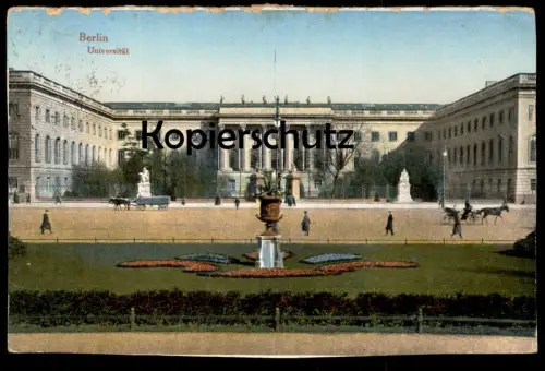 ALTE POSTKARTE BERLIN 1923 UNIVERSITÄT University postcard cpa Ansichtskarte AK