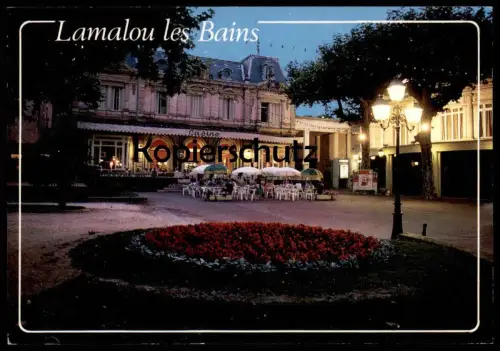 ÄLTERE POSTKARTE LAMALOU LES BAINS LE CASINO CONTREFORTS DES CEVENNES Kasino am Abend cpa postcard AK Ansichtskarte