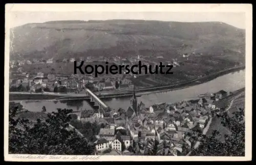 ALTE POSTKARTE BERNKASTEL-KUES AN DER MOSEL 1936 DAS SCHÖNE MOSELLAND PANORAMA TOTALANSICHT Ansichtskarte cpa postcard