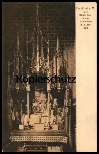 ALTE POSTKARTE FRANKFURT AM MAIN KAISER-DOM MARIA-SCHLAF-ALTAR autel lord's table de communion cpa postcard AK