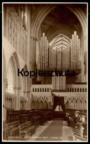 ALTE POSTKARTE WELLS CATHEDRAL CHOIR KIRCHE L'EGLISE ORGUE ORGAN ORGEL SOMERSET postcard cpa AK Ansichtskarte