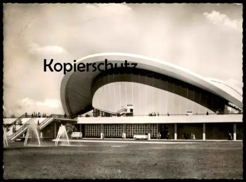 ÄLTERE POSTKARTE BERLIN KONGRESS-HALLE Kongresshalle Kongresszentrum VW Volkswagen Bus postcard cpa AK Ansichtskarte
