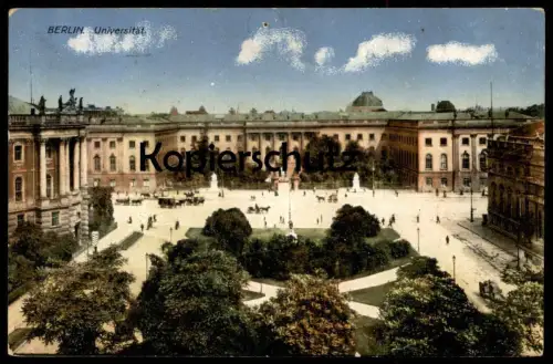 ALTE POSTKARTE BERLIN UNIVERSITÄT University 1916 Stempel Cachet Feldpost postcard cpa Ansichtskarte AK
