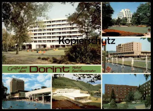 ÄLTERE POSTKARTE GRÜSSE AUS DEM DORINT HOTEL BAD NEUENAHR Tennis Tennisplatz cpa postcard AK Ansichtskarte