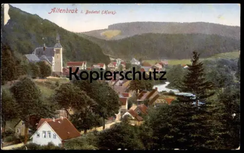 ALTE POSTKARTE ALTENBRAK IM BODETAL PANORAMA ORTSANSICHT HARZ cpa postcard AK Ansichtskarte