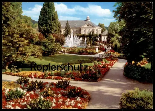 POSTKARTE BAD KISSINGEN ROSENGARTEN Rose flower fleur Park parc garden jardin public cpa postcard AK Ansichtskarte