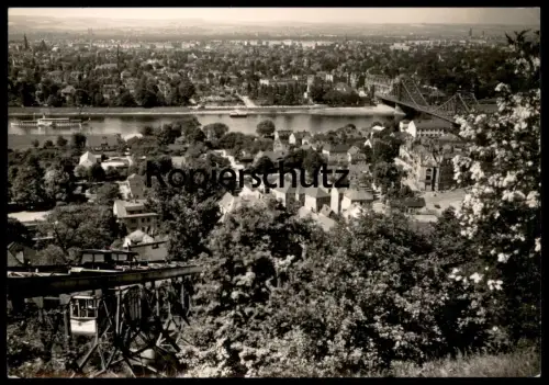 ÄLTERE POSTKARTE DRESDEN BLICK VON DER LOSCHWITZHÖHE HO-GASTSTÄTTE Bahn Bergbahn Zug Eisenbahn Zahnradbahn AK postcard
