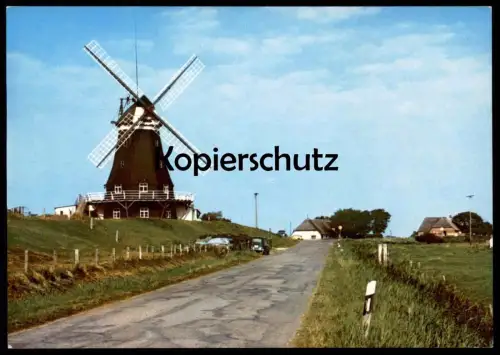 POSTKARTE PELLWORM NORDFRIESLAND MÜHLE WINDMÜHLE MILL WINDMILL MOLEN MOLE MOULIN Muhle Muehle RENAULT 4 cpa postcard AK