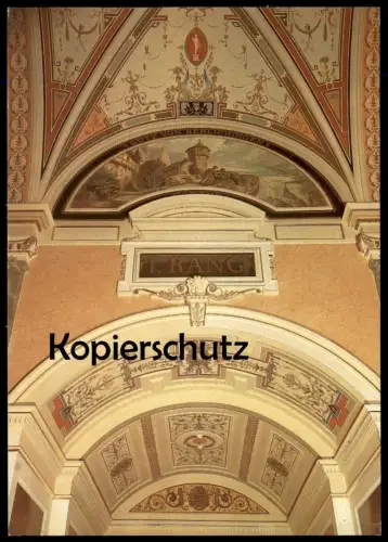 POSTKARTE DRESDEN SEMPEROPER OBERES VESTIBÜL ZWINGERSEITE GÖTZ VON BERLICHINGEN ERSTER RANG OPER SAAL OPERA postcard