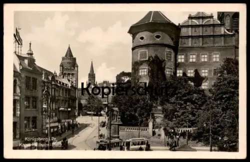 ALTE POSTKARTE KÖNIGSBERG KAISER WILHELM PLATZ Kaliningrad Krolewiec Ostpreussen Strassenbahn Tram Tramway Straßenbahn
