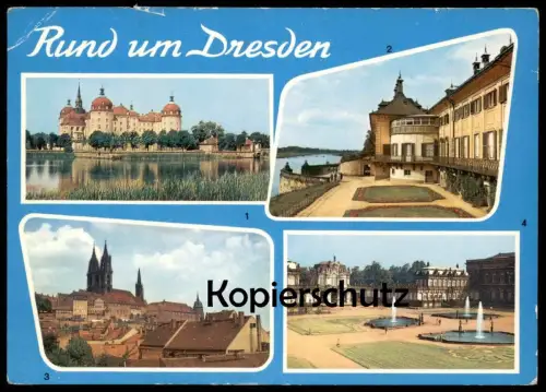 ÄLTERE POSTKARTE RUND UM DRESDEN MORITZBURG PILLNITZ MEISSEN ZWINGER Schloss Burg castle chateau postcard Ansichtskarte