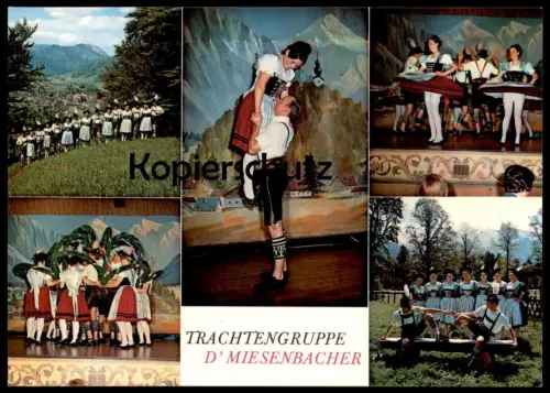 POSTKARTE RUHPOLDING TRACHTENGRUPPE D'MIESENBACHER 1971 Tracht traditional costume folklorique postcard Ansichtskarte AK