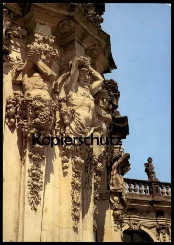 ÄLTERE POSTKARTE DRESDEN DER ZWINGER WALLPAVILLON HERMEN AN DER ZWINGERHOFSEITE cpa postcard AK Ansichtskarte