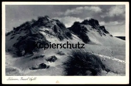 ÄLTERE POSTKARTE INSEL SYLT DÜNEN Düne Dune Dunes Nordsee North Sea cpa postcard AK Ansichtskarte