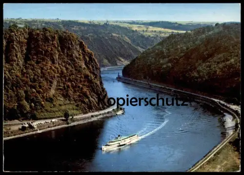 ÄLTERE POSTKARTE DAS FELSENTAL DER LORELEY ST. GOARSHAUSEN Rhein Rhin Rhine Rijn Schiff Ship 1977 postcard Ansichtskarte