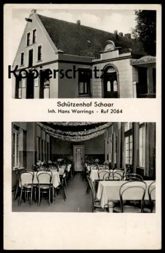 ALTE POSTKARTE SCHÜTZENHOF SCHAAR WILHELMSHAVEN INH. HANS WARRINGS BAVARIA BIER Girlande AK Ansichtskarte cpa postcard