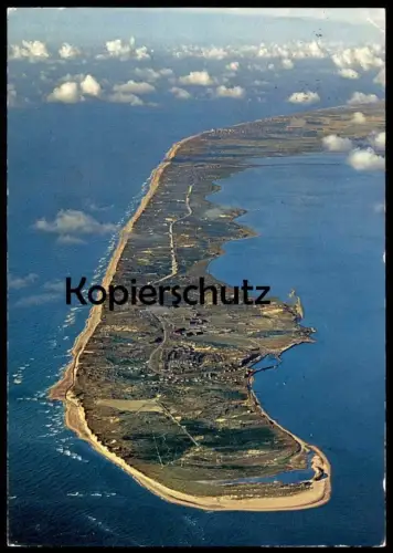 POSTKARTE SYLT LUFTBILD FLIEGERAUFNAHME Gesamtansicht Total Nordsee North Sea Mer du nord cpa postcard AK Ansichtskarte