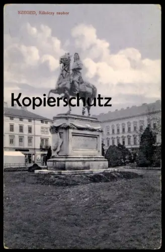 ALTE POSTKARTE SZEGED RAKOCZY SZOBOR Denkmal Monument Segedin Szegedin Magyarorszag Ungarn Ansichtskarte AK postcard cpa